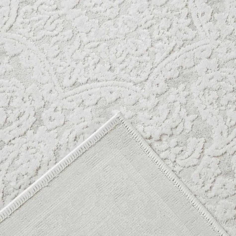 Designtäcke med beige design i polyester och viskos - Occitania Viadurini