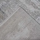 Designer Rug i viskos och akrylgrå beige med design - President Viadurini