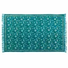 Etniska färgade rektangulära tygdäck med tofsar - Fibraù Viadurini