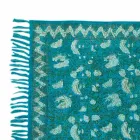 Etniska färgade rektangulära tygdäck med tofsar - Fibraù Viadurini