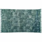 Etniska färgade rektangulära tygdäck med tofsar - Fibraù Viadurini