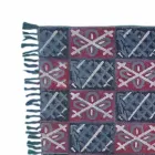 Etniska färgade rektangulära tygdäck med tofsar - Fibraù Viadurini