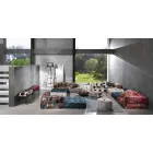 Etniska färgade rektangulära tygdäck med tofsar - Fibraù Viadurini