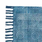 Etniska färgade rektangulära tygdäck med tofsar - Fibraù Viadurini