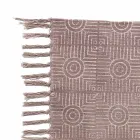 Etniska färgade rektangulära tygdäck med tofsar - Fibraù Viadurini