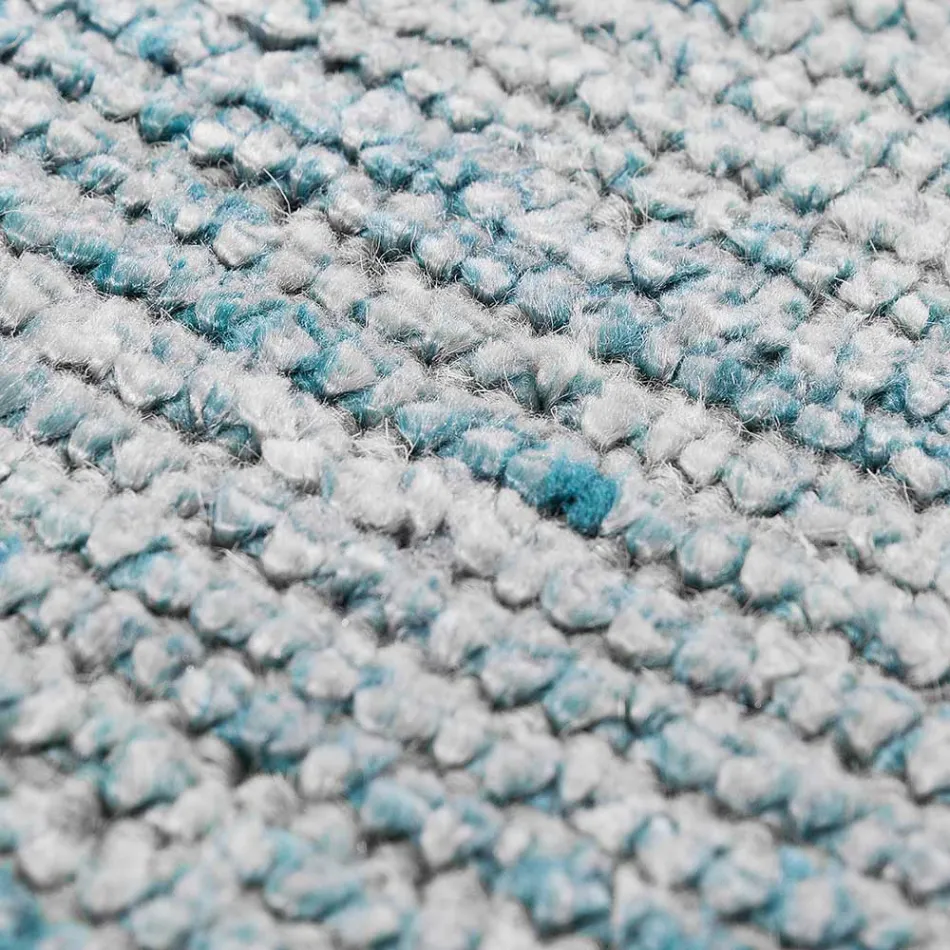 Handgjord matta vävd i Indien Högkvalitativ ull och bambusilke - Anella Viadurini