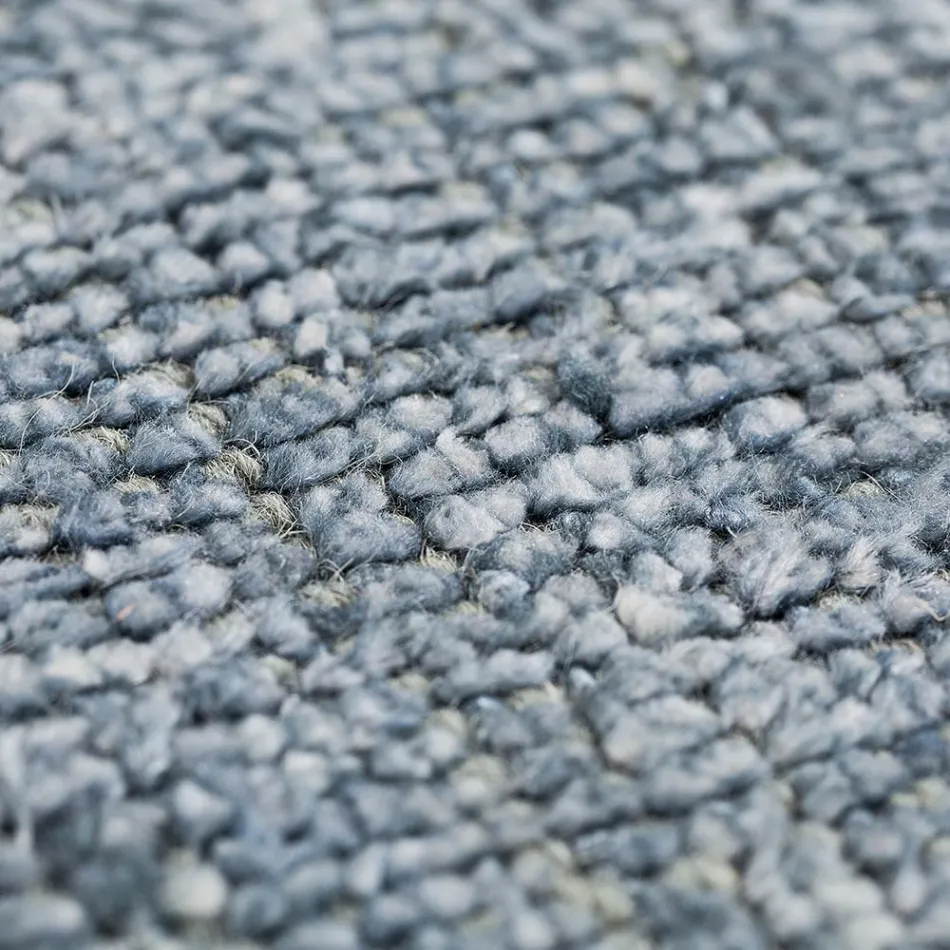 Handgjord matta vävd i Indien Högkvalitativ ull och bambusilke - Anella Viadurini