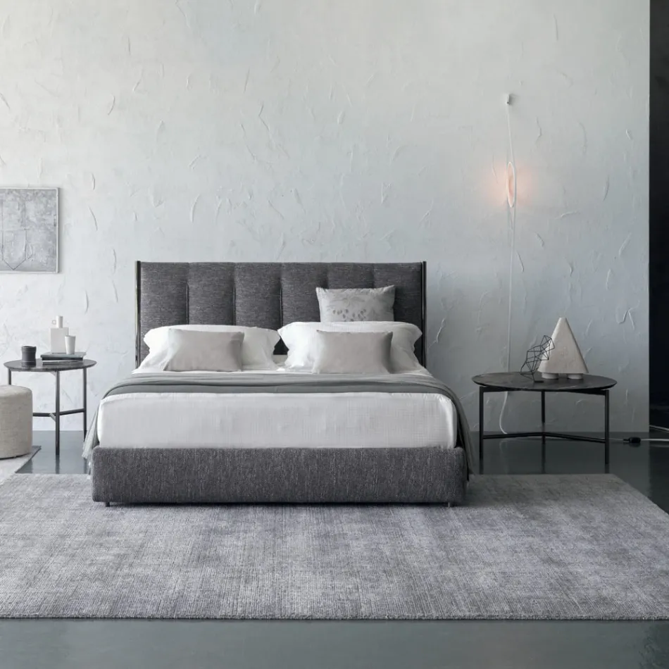 Handgjord matta vävd i Indien Högkvalitativ ull och bambusilke - Anella Viadurini