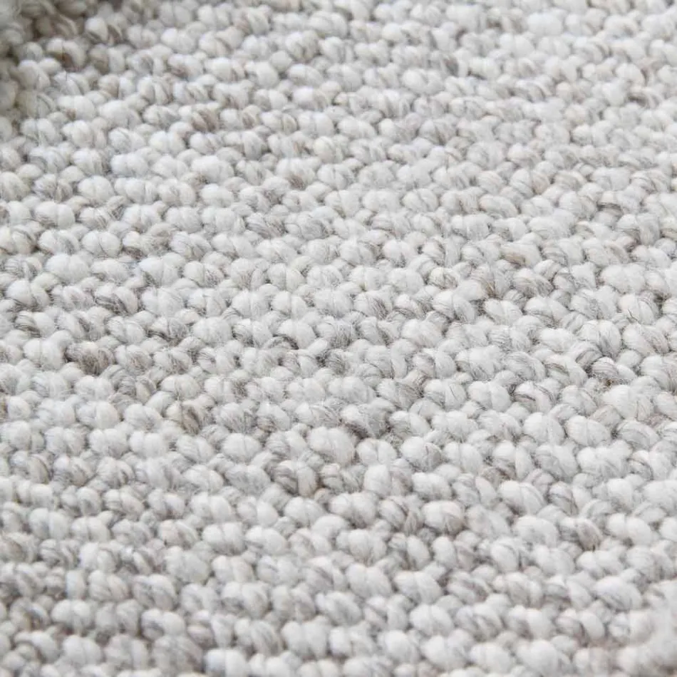 Stor och modern design fransad ullmatta svart eller grädde - Jacqueline Viadurini