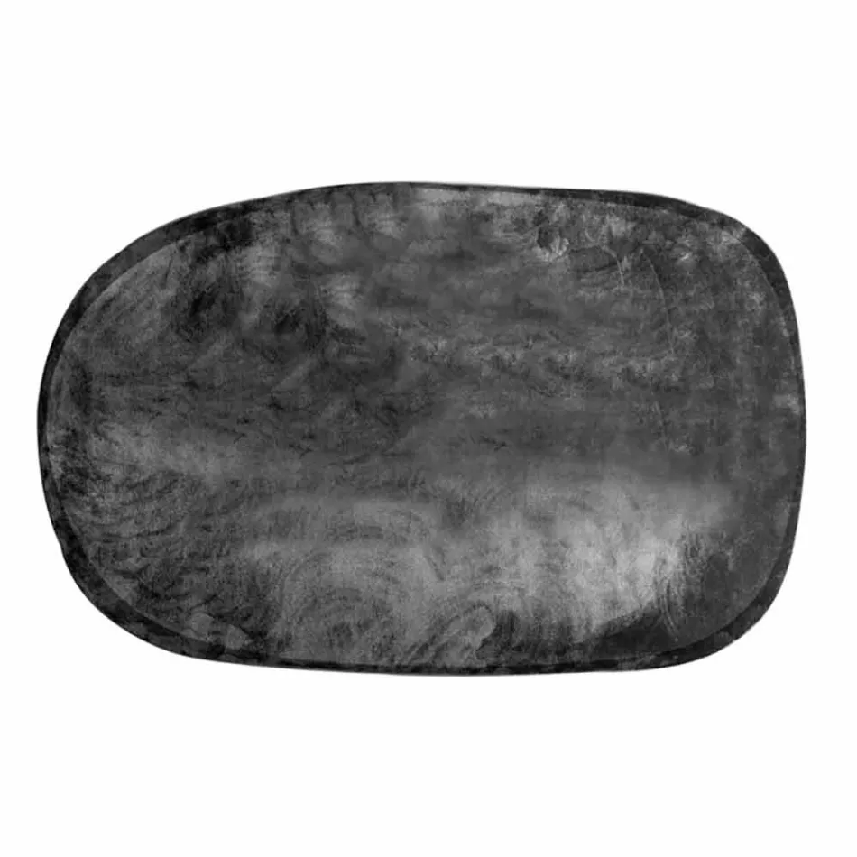 Oval vardagsrumsmatta i polyamid med digitaltryck - palmer Viadurini