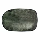 Oval vardagsrumsmatta i polyamid med digitaltryck - palmer Viadurini