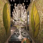 Bladformad vardagsrumsmatta i handtuftad ull Tillverkad i Italien - Acino Viadurini