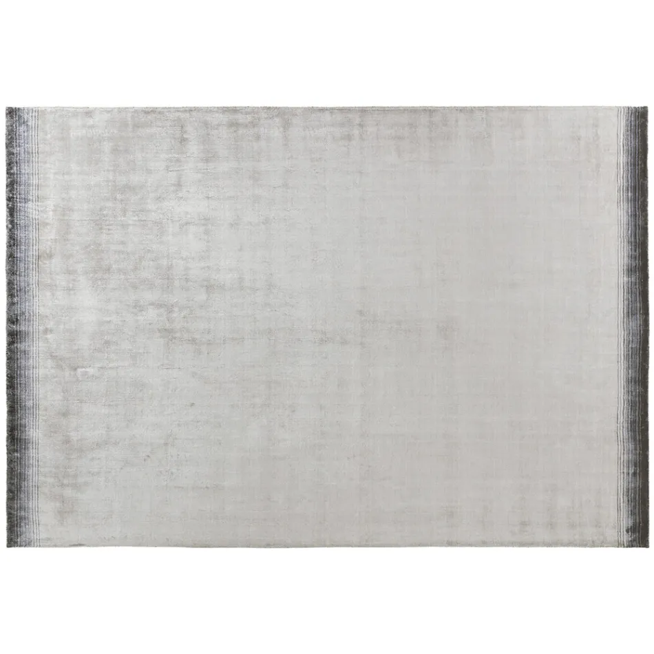 Handgjord vardagsrumsmatta i högkvalitativ viskos vävd i Indien - motorhuv Viadurini