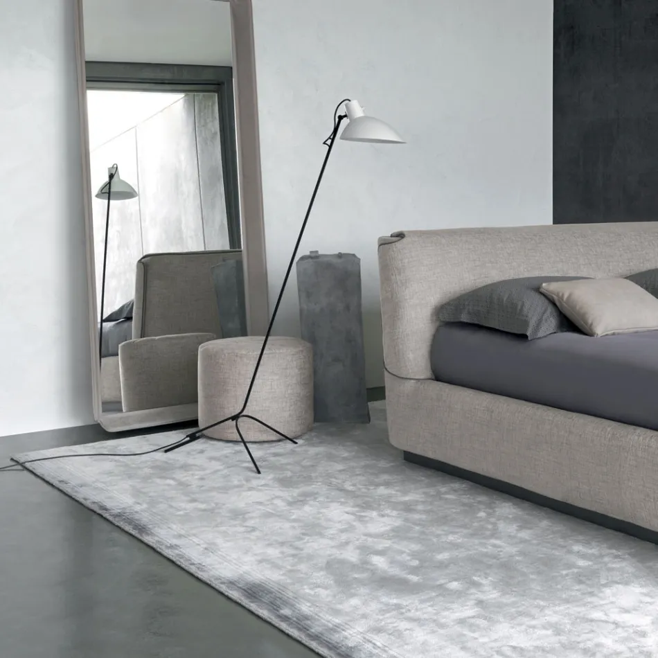 Handgjord vardagsrumsmatta i högkvalitativ viskos vävd i Indien - motorhuv Viadurini