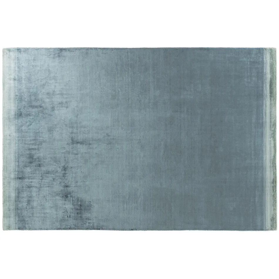 Handgjord vardagsrumsmatta i högkvalitativ viskos vävd i Indien - motorhuv Viadurini