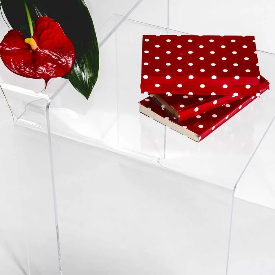 Designbord i färgad plexiglas tillverkad i Italien, Spinoso Viadurini