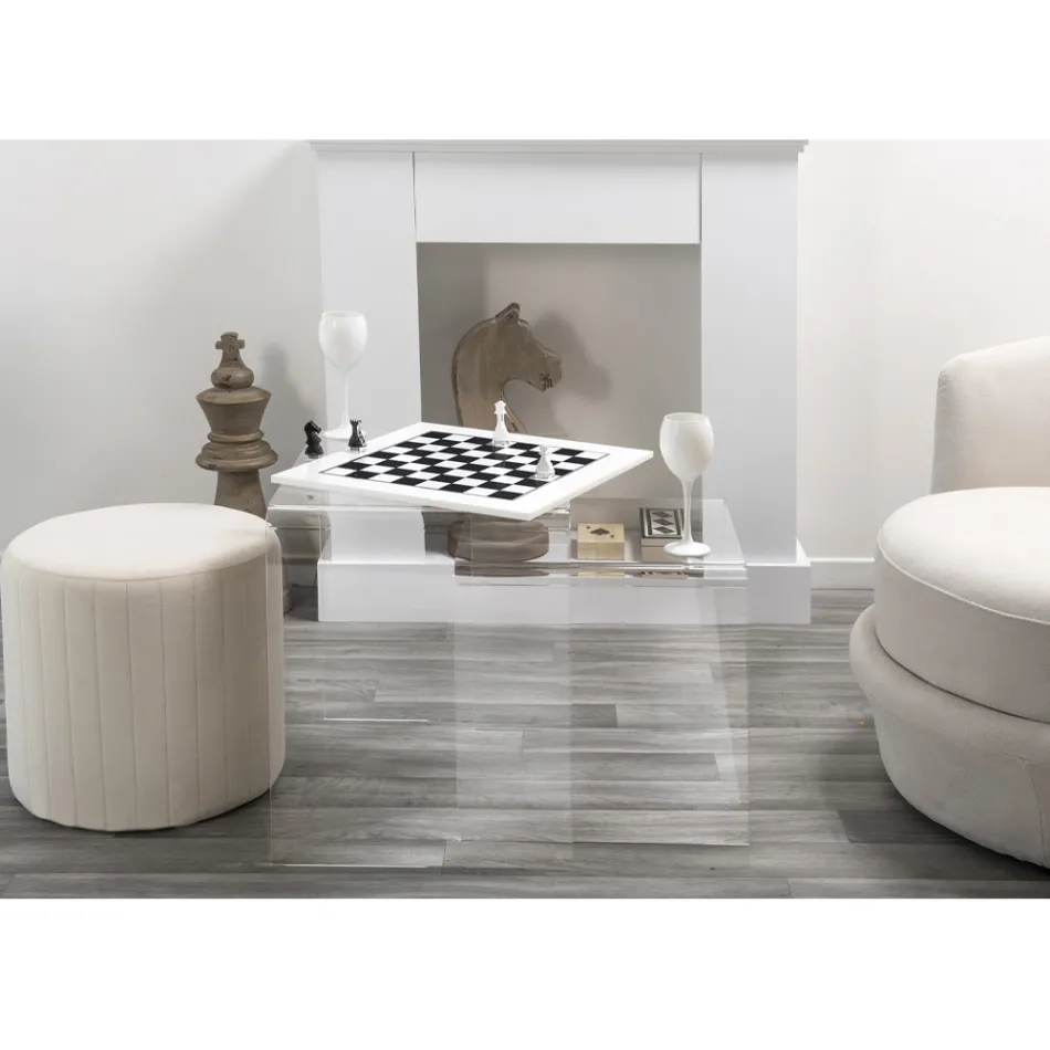 Designa soffbord i färgat plexiglas tillverkade i Italien, Spinoso Viadurini