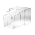 Vardagsrum Soffbord i Transparent Minimal Akryl Kristall 3 delar - Cecco