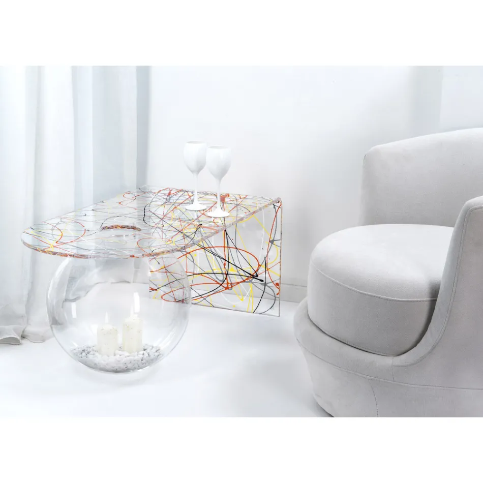 Modernt bryggbord i plexiglas tillverkat i Italien, Bolly Viadurini