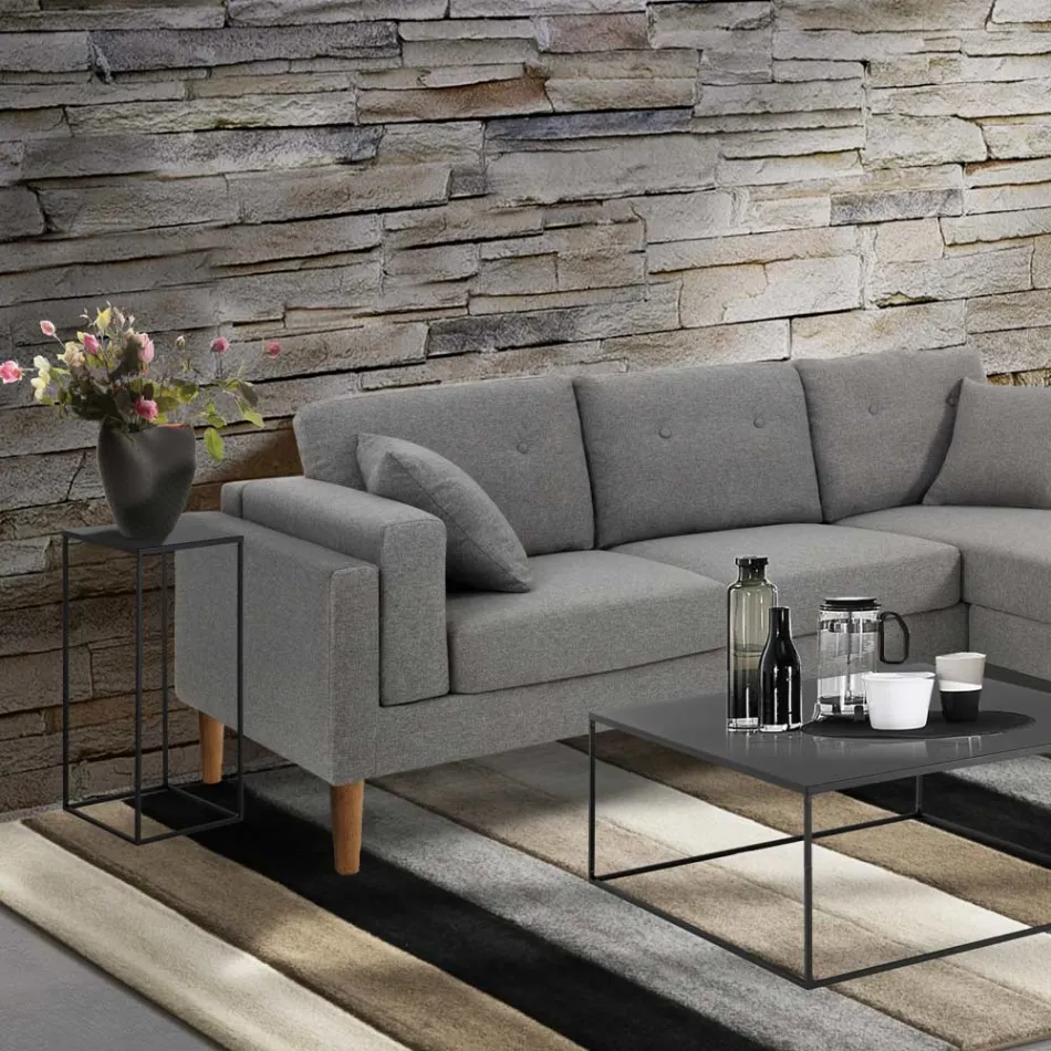 Högt soffbord i stål - Osmio Viadurini