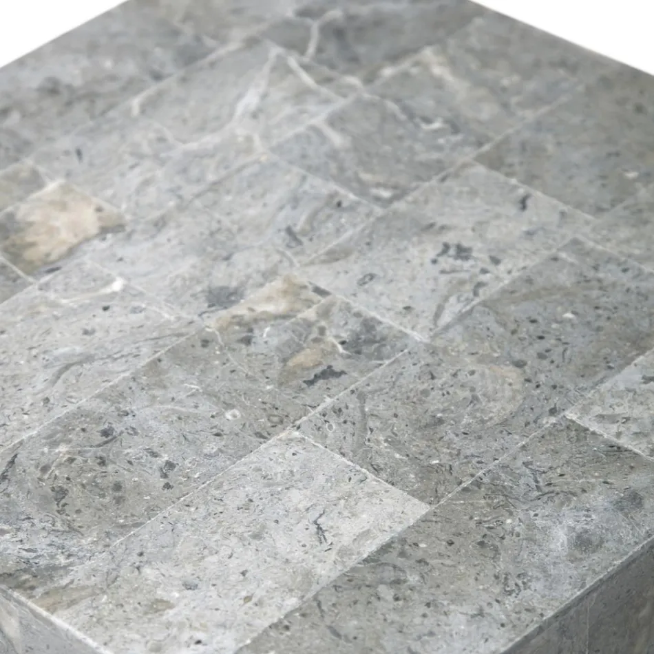 Högt soffbord i Fossil Stone Grey finish - Florida Viadurini