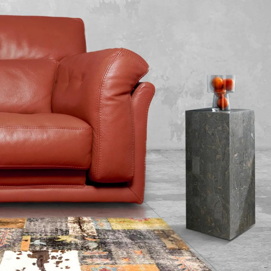 Högt soffbord i Fossil Stone Grey finish - Florida Viadurini