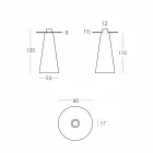 Slide Peak high table (H120) polyeten och glas tillverkad i Italien Viadurini