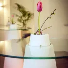 Slide Peak high table (H120) polyeten och glas tillverkad i Italien Viadurini