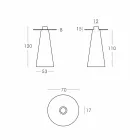 Slide Peak high table (H120) polyeten och glas tillverkad i Italien Viadurini