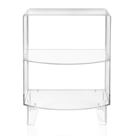 Lågt bord Sängbord i transparent plexiglas tillverkat i Italien - Alamain Viadurini