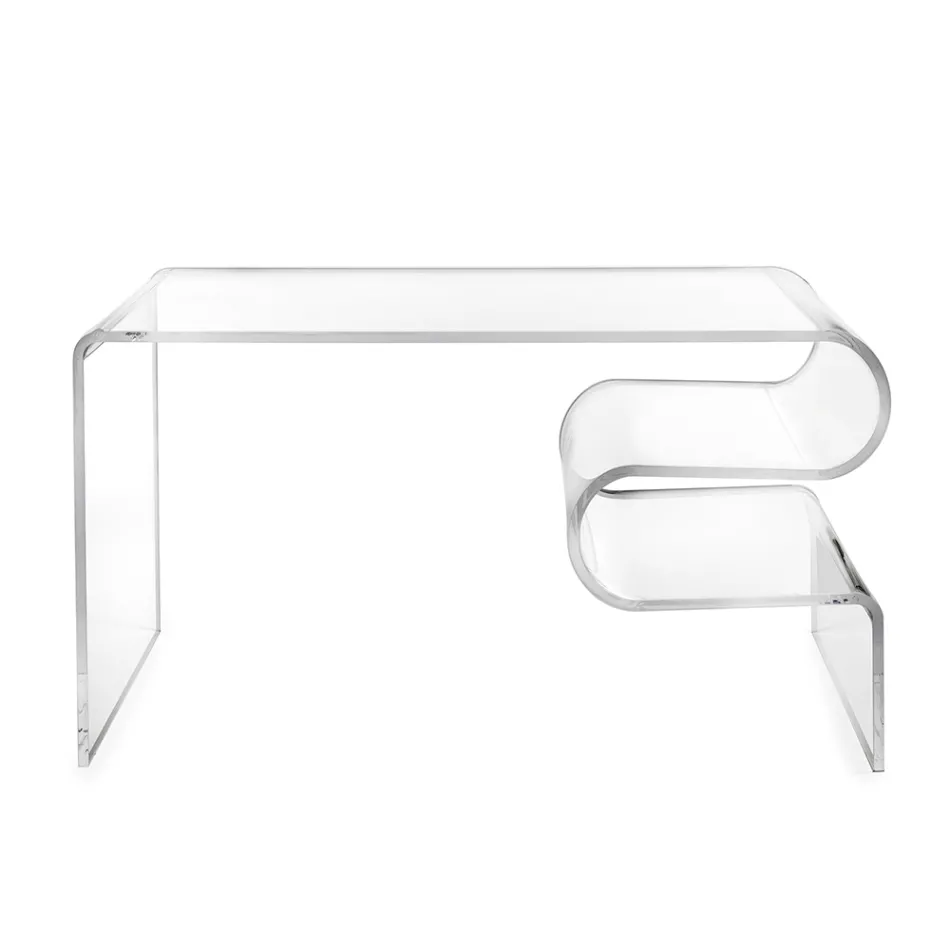 Dennis transparent plexiglas soffbord tillverkat i Italien Viadurini