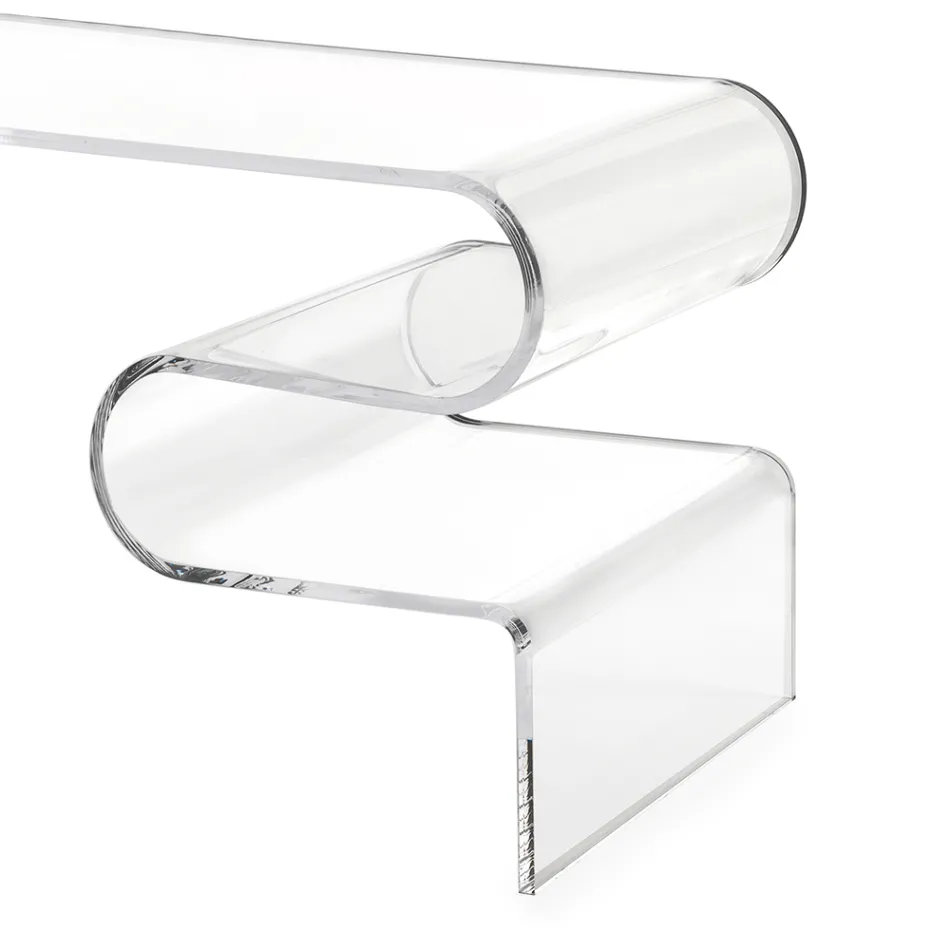 Dennis transparent plexiglas soffbord tillverkat i Italien Viadurini