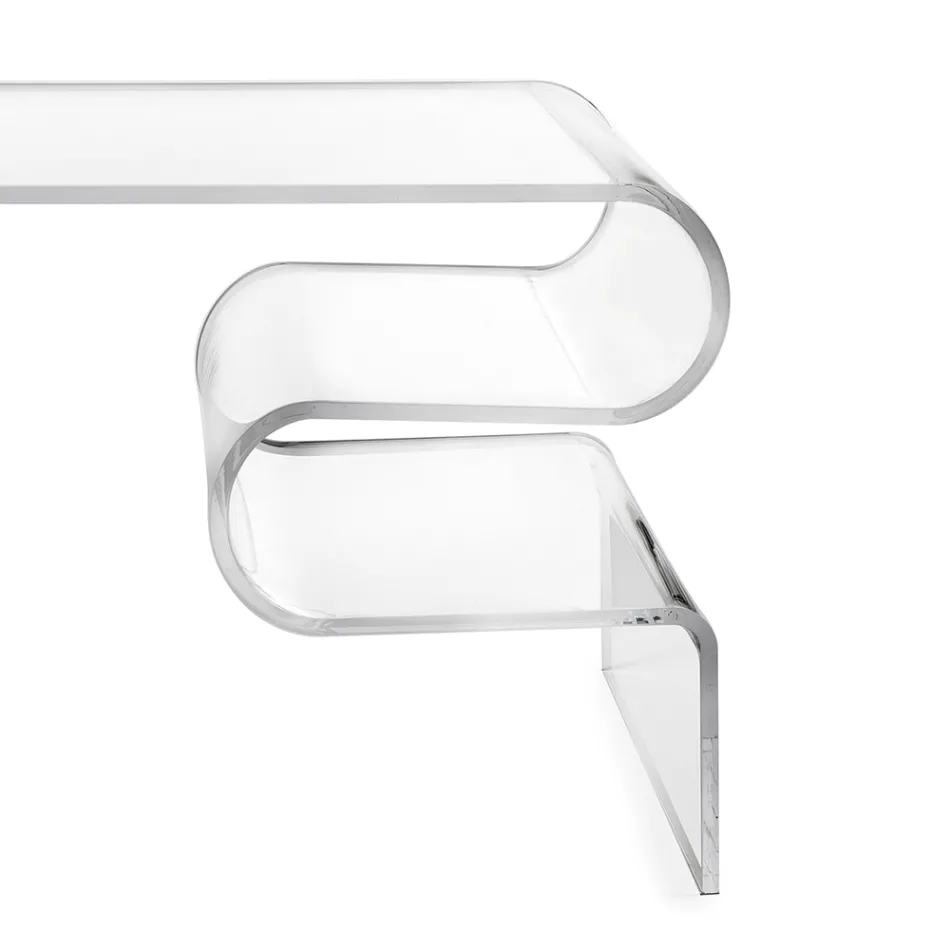 Dennis transparent plexiglas soffbord tillverkat i Italien Viadurini
