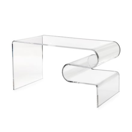 Dennis transparent plexiglas soffbord tillverkat i Italien Viadurini