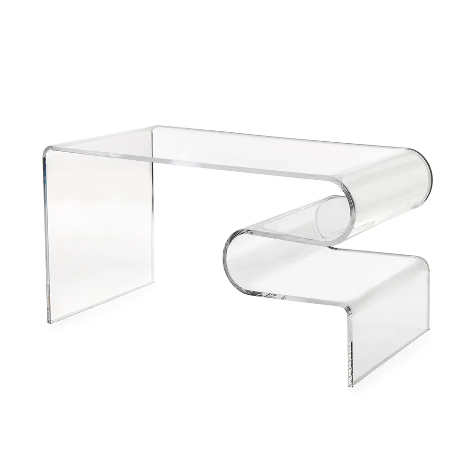 Dennis transparent plexiglas soffbord tillverkat i Italien Viadurini
