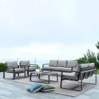 Utomhus lågt bord i vitt eller antracitlackerat aluminium - Aniello Viadurini