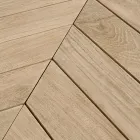 Lågt soffbord i teak utomhus med oval skiva, Homemotion - Ricardo Viadurini