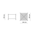 Fällbart utomhussoffbord i galvaniserat stål Tillverkat i Italien - Selvaggia Viadurini