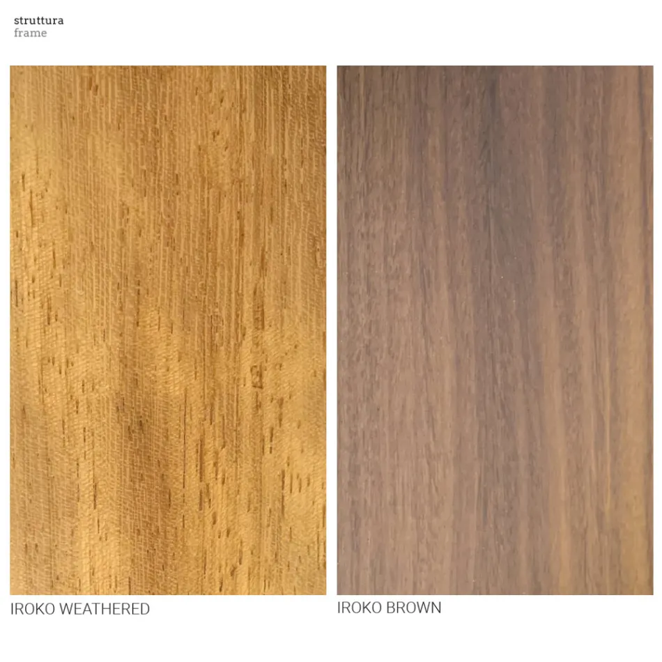 Lågt trädgårdssoffbord med skiva i stengods tillverkat i Italien - Bresson Viadurini