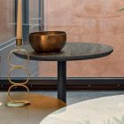 Lågt soffbord i metall och keramik i olika storlekar - Amereo Viadurini