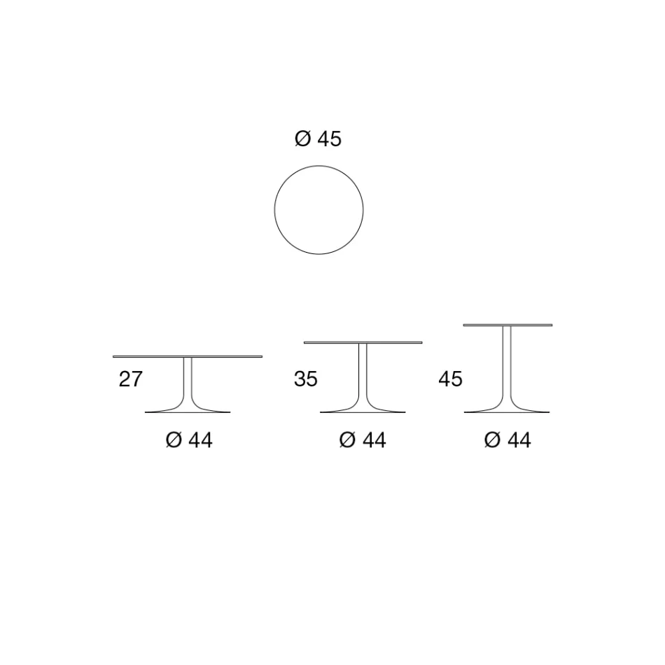 Lågt soffbord i metall och keramik i olika storlekar - Amereo Viadurini