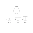 Lågt soffbord i metall och keramik i olika storlekar - Amereo Viadurini