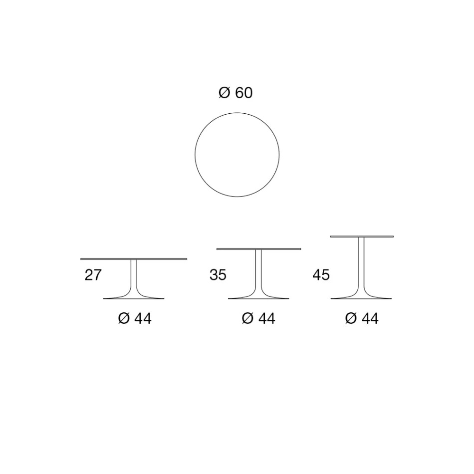 Lågt soffbord i metall och keramik i olika storlekar - Amereo Viadurini