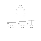 Lågt soffbord i metall och keramik i olika storlekar - Amereo Viadurini