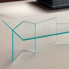 Lågt soffbord i extra klart glas 2 storlekar tillverkad i Italien - slumpmässig Viadurini