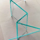 Lågt soffbord i extra klart glas 2 storlekar tillverkad i Italien - slumpmässig Viadurini