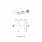 Lågt bord för vardagsrum i rökt glas och trälådor 3 storlekar - Mantra Viadurini
