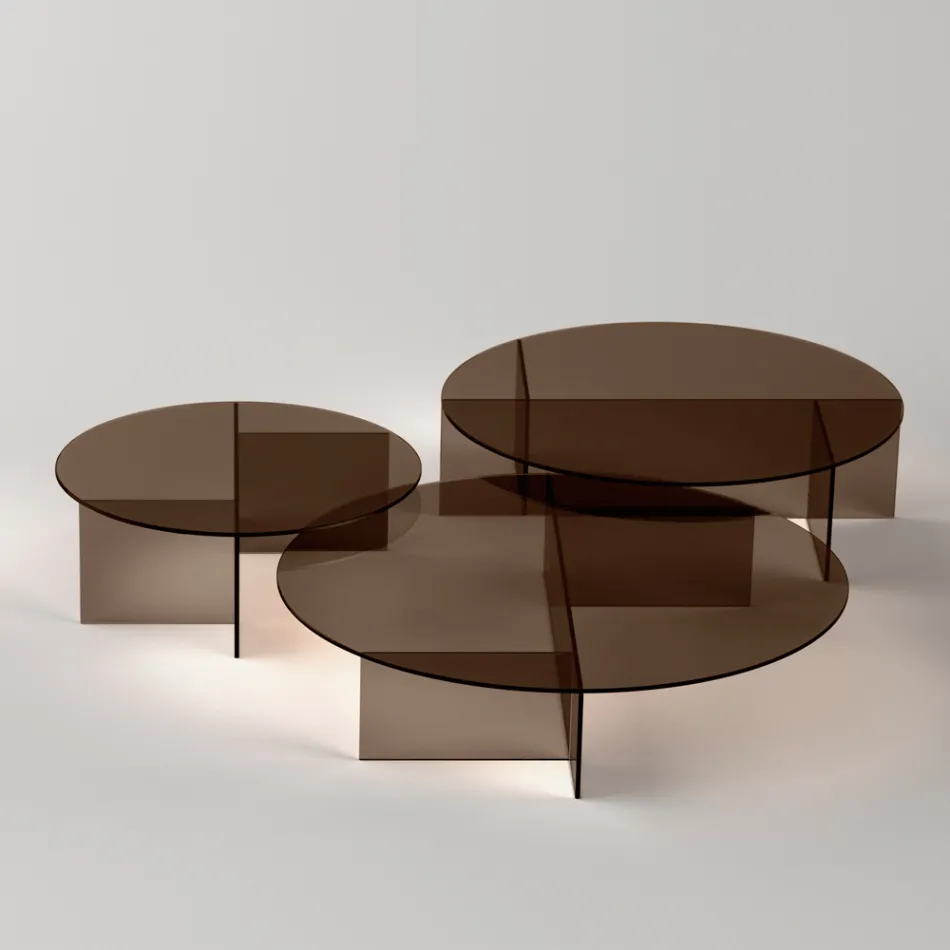 Laris soffbord i bronsglas med en raffinerad design Tillverkat i Italien Viadurini