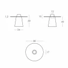 Slide Peak low table (H50) polyeten och glas tillverkat i Italien Viadurini