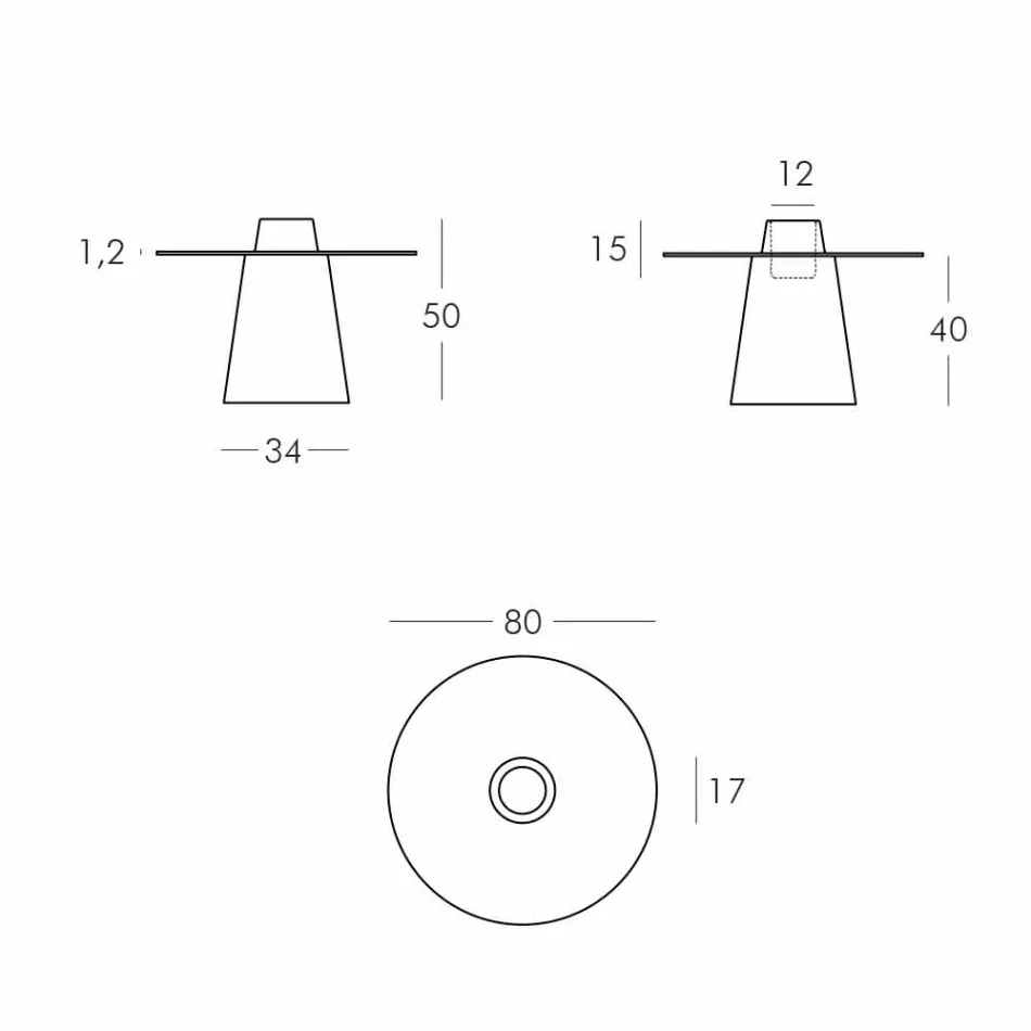 Slide Peak low table (H50) polyeten och glas tillverkat i Italien Viadurini
